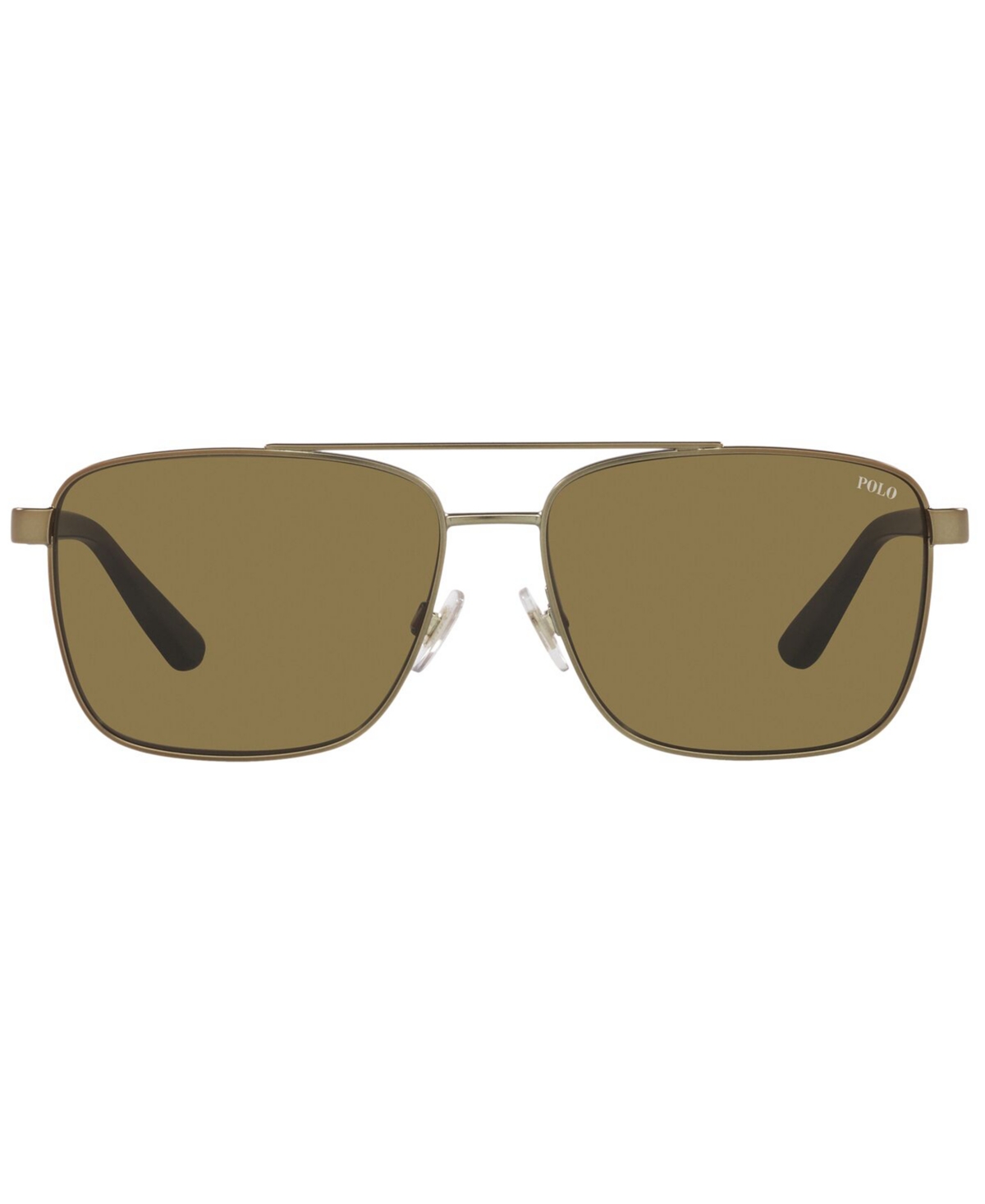 Shop Polo Ralph Lauren Men's Sunglasses, Ph3137 In Semi-shiny Brass,olive Green
