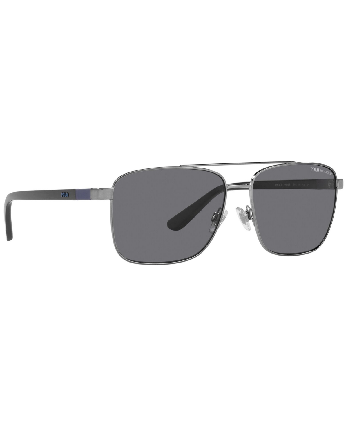 Polo Ralph Lauren Men's Polarized Sunglasses, Ph3137 In Shiny Gunmetal,polar Grey