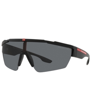 Prada Men's Sunglasses, Ps 03xs 44 In Black Rubber/polar Grey