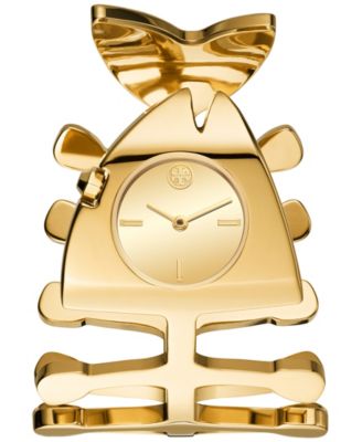 Tory Burch - Women's Fishbone Gold-Tone Stainless Steel Bracelet Watch 33mm