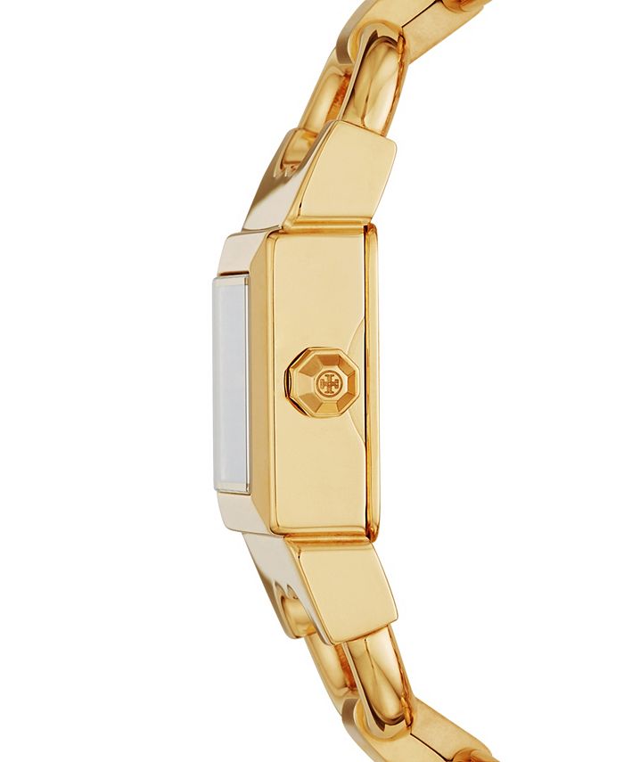 Tory Burch Women's Double T-Link Gold-Tone Stainless Steel Bracelet Watch  22mm & Reviews - All Watches - Jewelry & Watches - Macy's