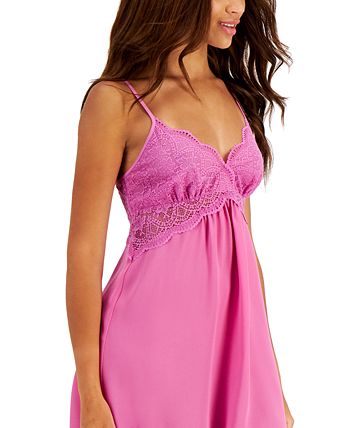 INC International Concepts Lace & Chiffon Nightgown Lingerie, Created for  Macy's - ShopStyle