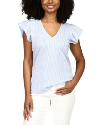 Michael kors flutter sleeve top discount