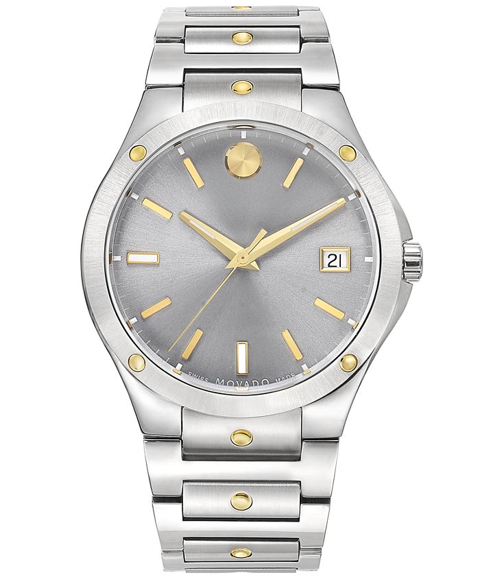 Movado - Men's Swiss SE Gold PVD & Stainless Steel Bracelet Watch 41mm