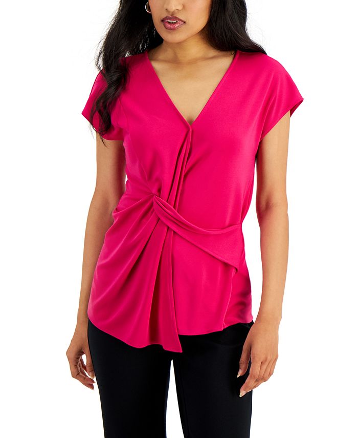 Alfani VNeck CapSleeve Twist Top, Created for Macy's Macy's