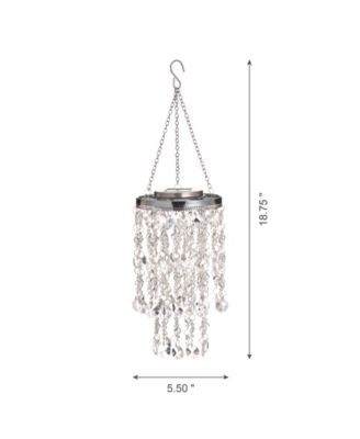 Solar Lighted Jewel Beaded Wind Chime or Chandelier Hanging Decor