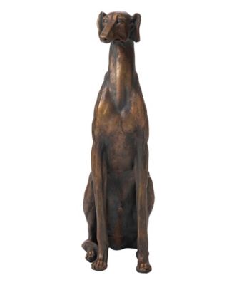 Sitting Grayhound Dog Statue