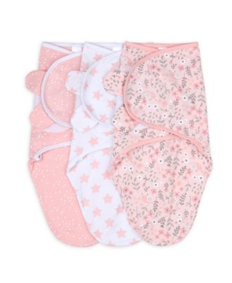 Baby Boys Newborn Swaddles Girls, 3 Pack Set, Grey Safari Sky