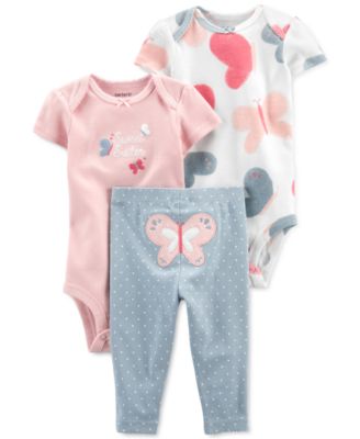 Carter's - Baby Girls 3-Pc. Floral Little Character Set