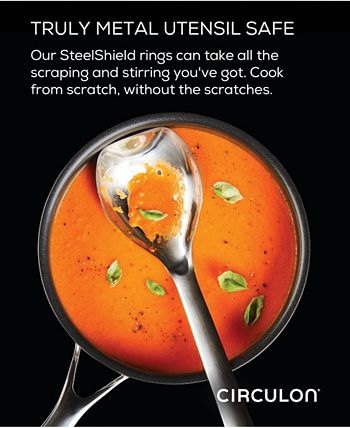 Circulon SteelShield C-Series Tri-Ply Clad Nonstick Cookware Plus Utensils  - Macy's