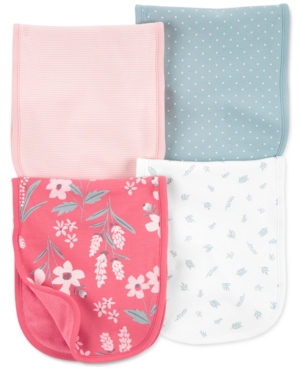 Carter's Baby Girls 4-Pack Burp Cloths