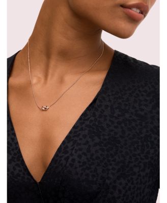 kate spade new york LOVES ME KNOT MINI PENDANT SILVER - Macy's