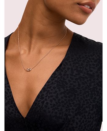 Kate spade loves me knot necklace silver hotsell