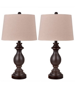 Fangio Lighting Table Lamps With Usb Port, Set Of 2 In Oil Rubbed Bronze