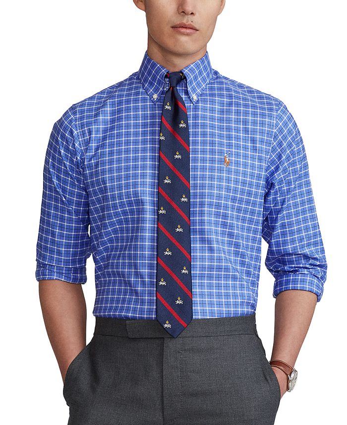 Polo Ralph Lauren Men's ClassicFit Check Oxford Dress Shirt Macy's