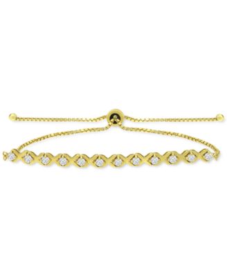 Cubic Zirconia XO Bolo Bracelet, Created for Macy's
