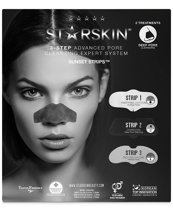 STARSKIN Sunset Strips 3Step Advanced Pore Cleansing Expert System, 2