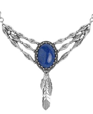 denim lapis necklace