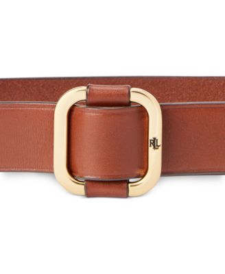 Women's Leather Slide-Buckle Belt
