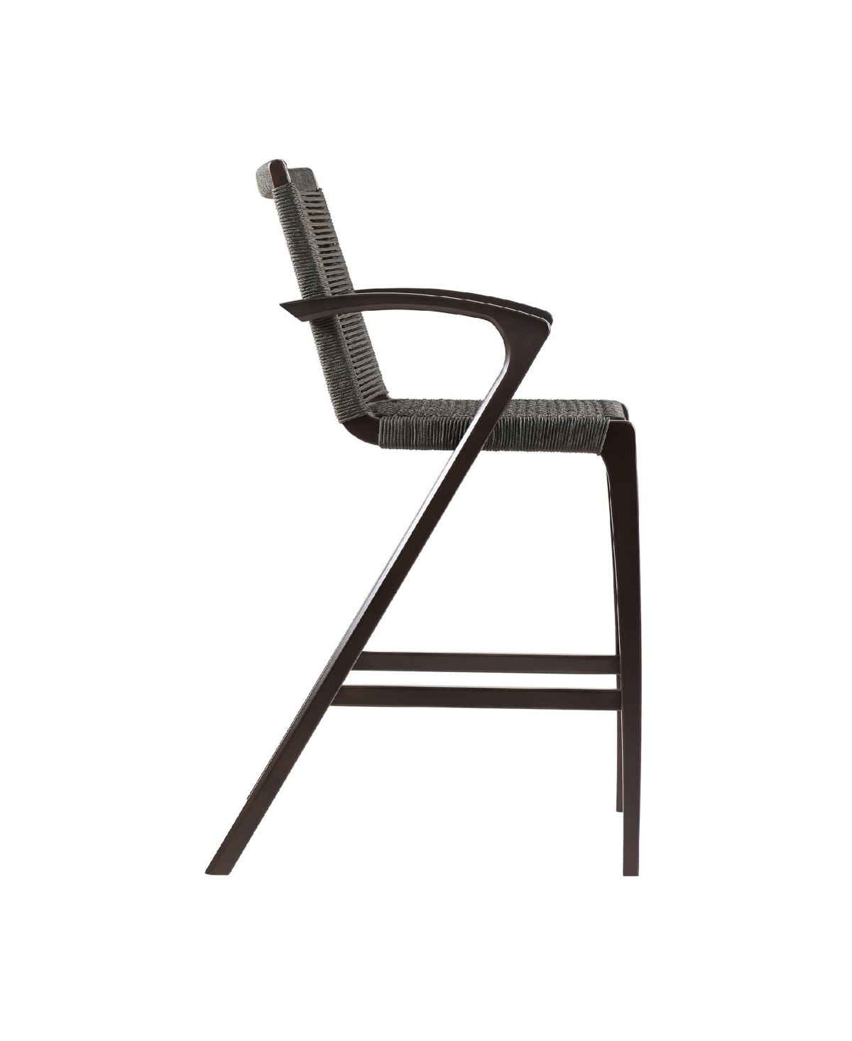 Brielle Outdoor Eucalyptus Wood and Rope Counter and Bar Height Stool