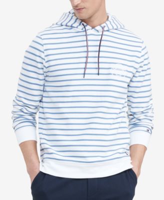 Men's Logo Embroidered Stripe French Terry Hoodie