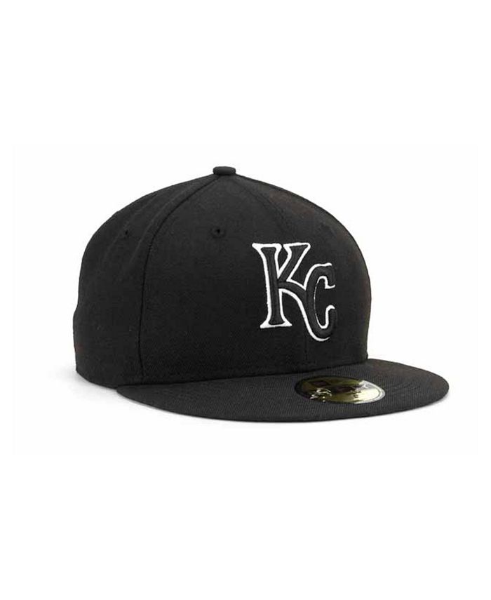 New Era Kansas City Royals Black and White Fashion 59FIFTY Cap - Macy's