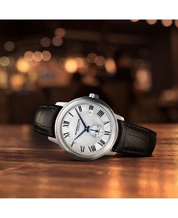 Raymond Weil - Men's Swiss Automatic Maestro Black Leather Strap Watch 40mm 2238-STC-00659