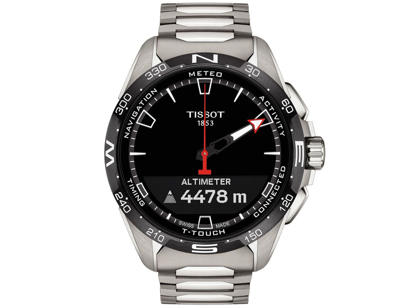 Мужские часы Tissot Swiss T-Touch Connect Solar Titanium Bracelet Smart Watch 48mm — фото 5