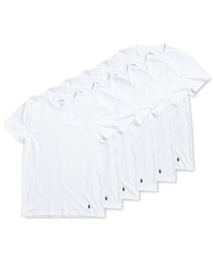 Polo Ralph Lauren Men's 6-Pk Solid Crewneck Undershirts