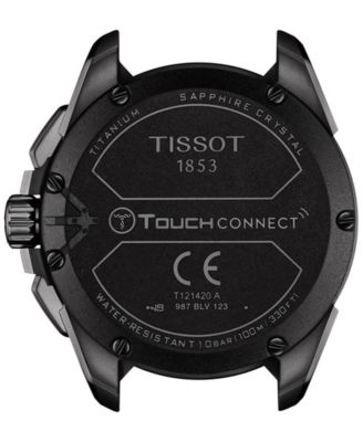 Men's Swiss T-Touch Connect Solar Black Rubber Strap Smart Watch 48mm