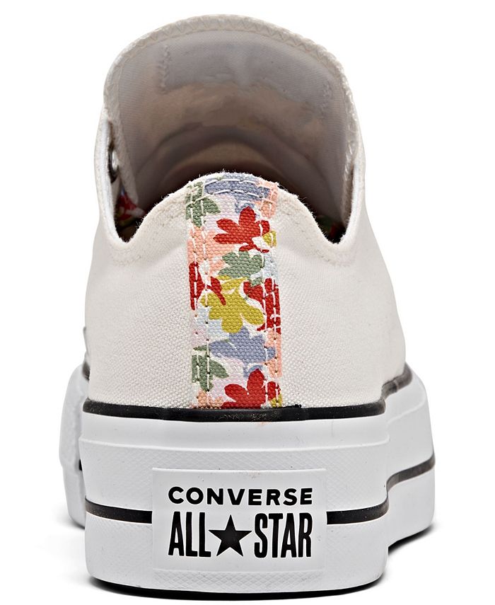 Converse Women's Chuck Taylor All Star Lift Platform Floral Low Top Casual Sneakers from Finish