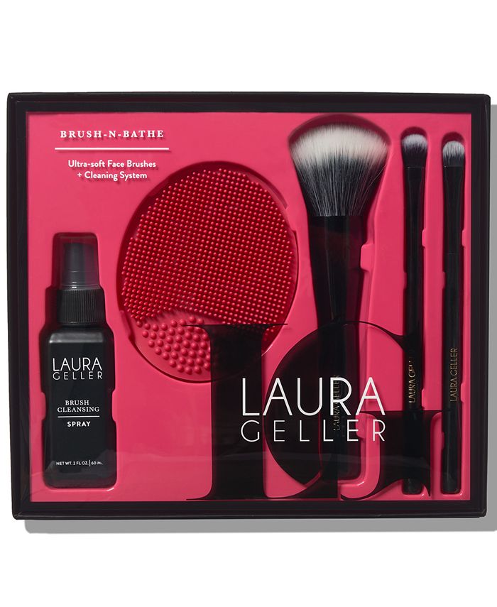 Laura Geller Beauty 5Pc. BrushNBathe Brushes & Cleaning Set