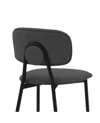 Rococo Faux Leather and Metal Counter Height Bar Stool