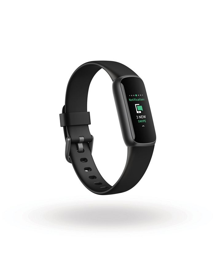Fitbit Luxe Fitness Tracker in Core Black with Graphite Black Wrist ...