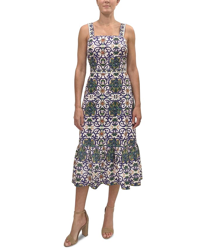 Sam Edelman Strap Tile Maxi Dress - Macy's