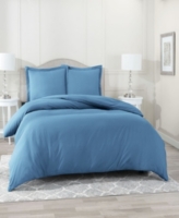 Super Soft Double Brushed Microfiber 3 Pc. Duvet Cover Set, King - Blue