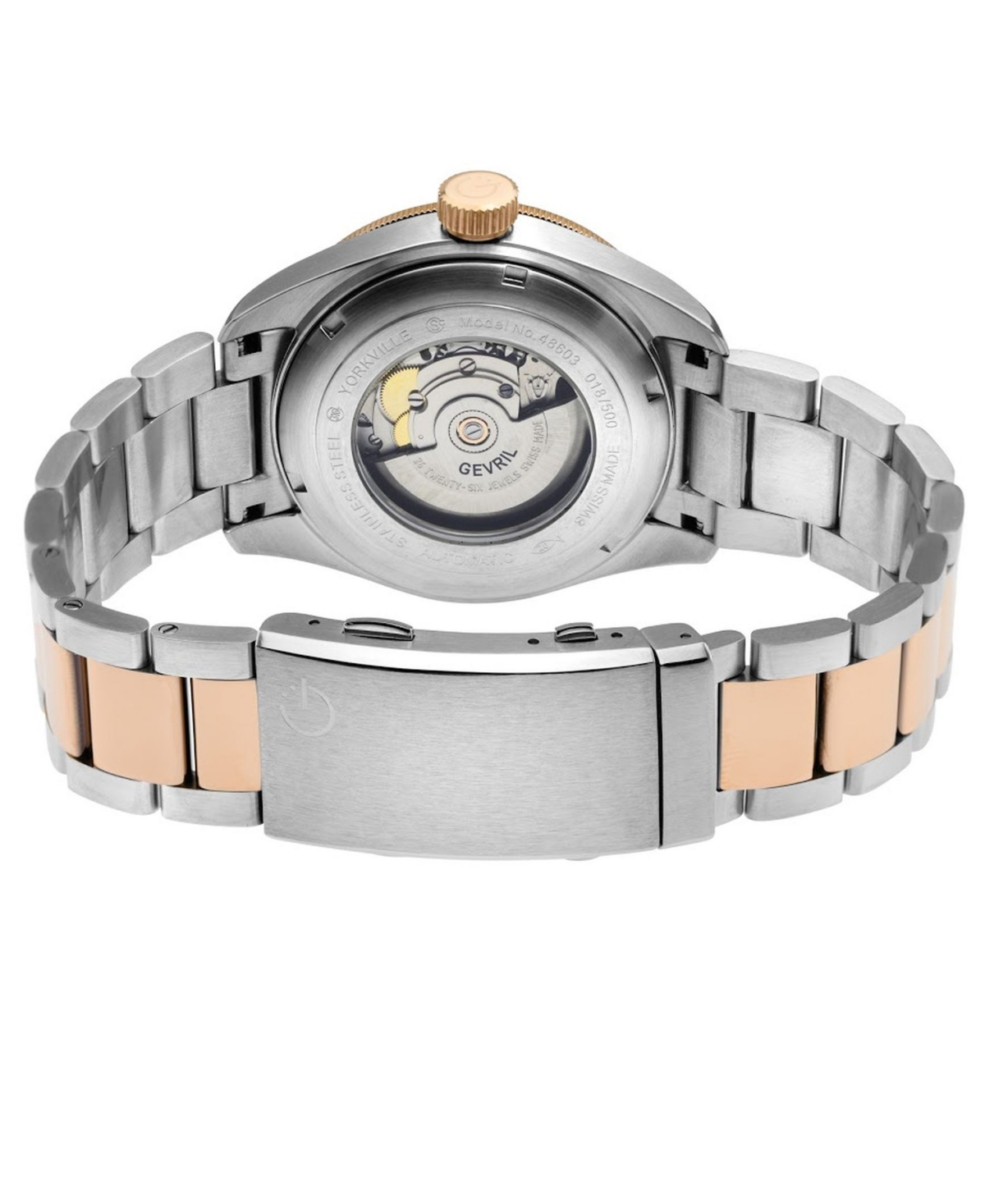 Gevril Men's Yorkville Swiss Automatic Two-Tone Stainless Steel Bracelet Watch 43mm - Two-Tone