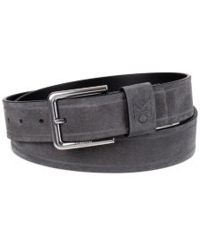 Men's Embossed Logo Casual Leather Jean Belt