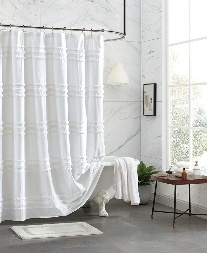 Dkny Chenille Stripe Shower Curtain 72, Car Shower Curtain Liner