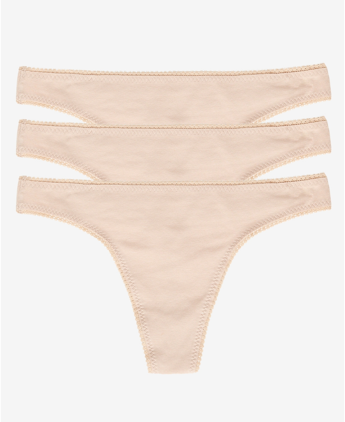 Shop On Gossamer Women's Cotton Hip G Panty, Pack Of 3 1412p3 In Champagne