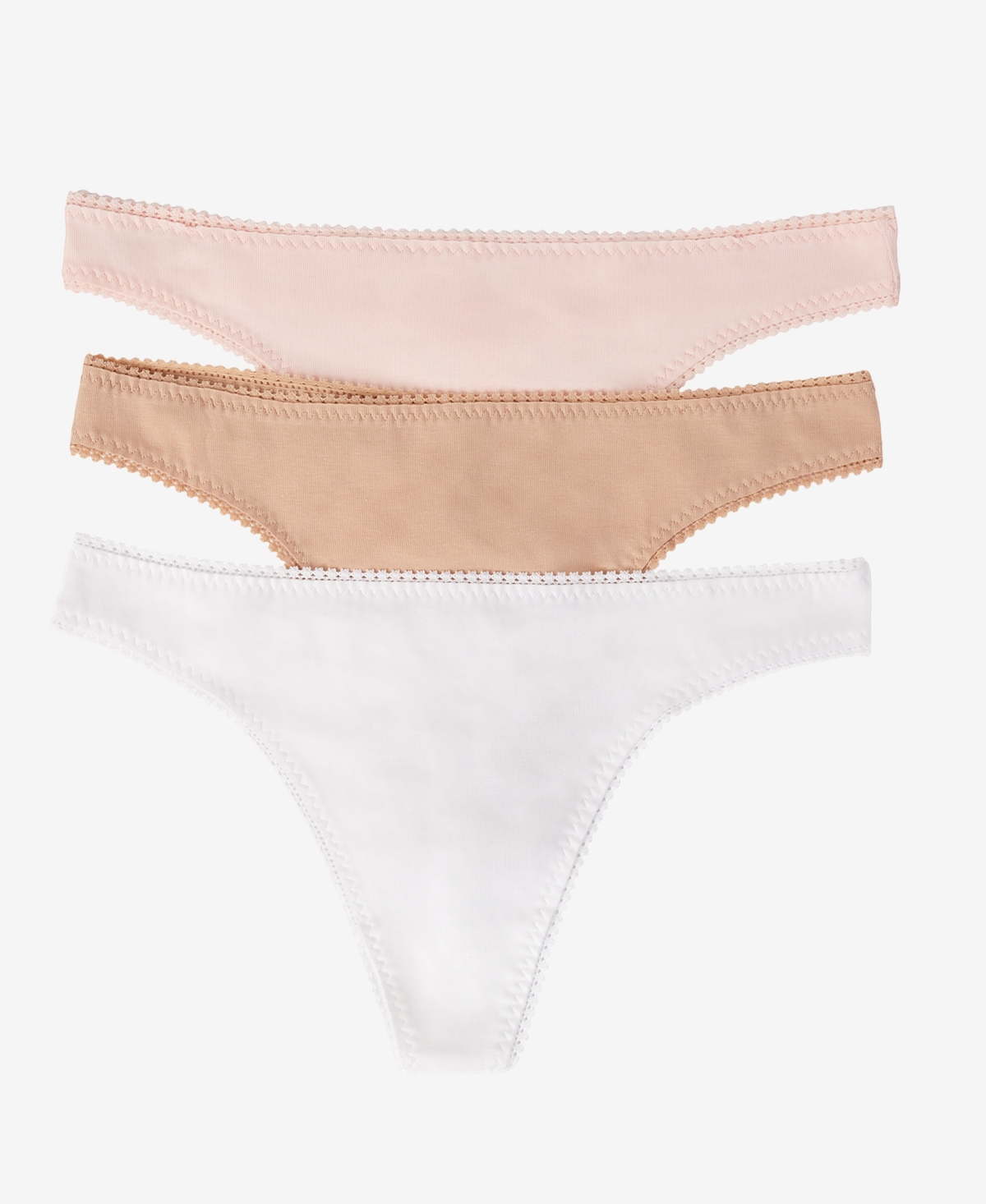 Shop On Gossamer Women's Cotton Hip G Panty, Pack Of 3 1412p3 In Blush,white,champagne