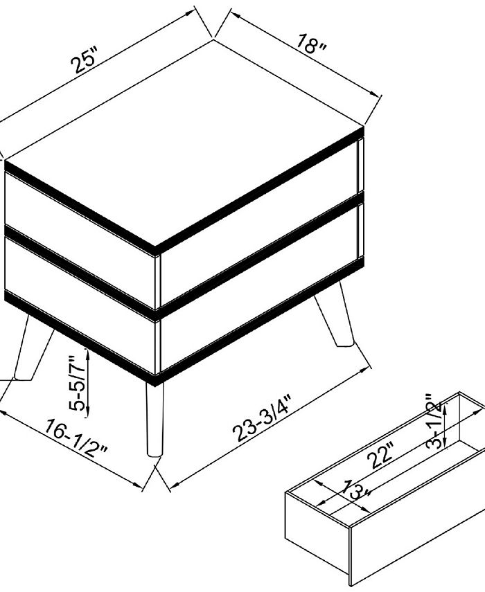 Linon Home Décor Linon Home Decor Roycroft 2Drawer Nightstand Macy's