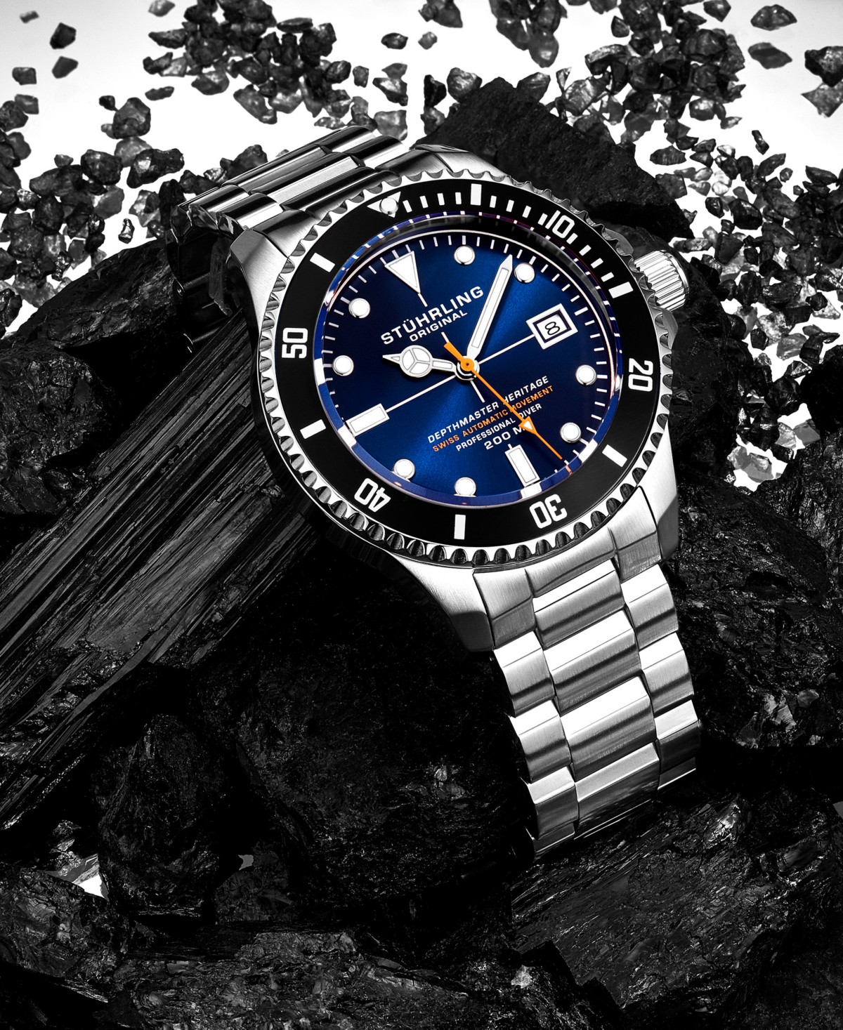 Мужские часы Stuhrling Swiss Automatic Depthmaster 42mm — фото 4