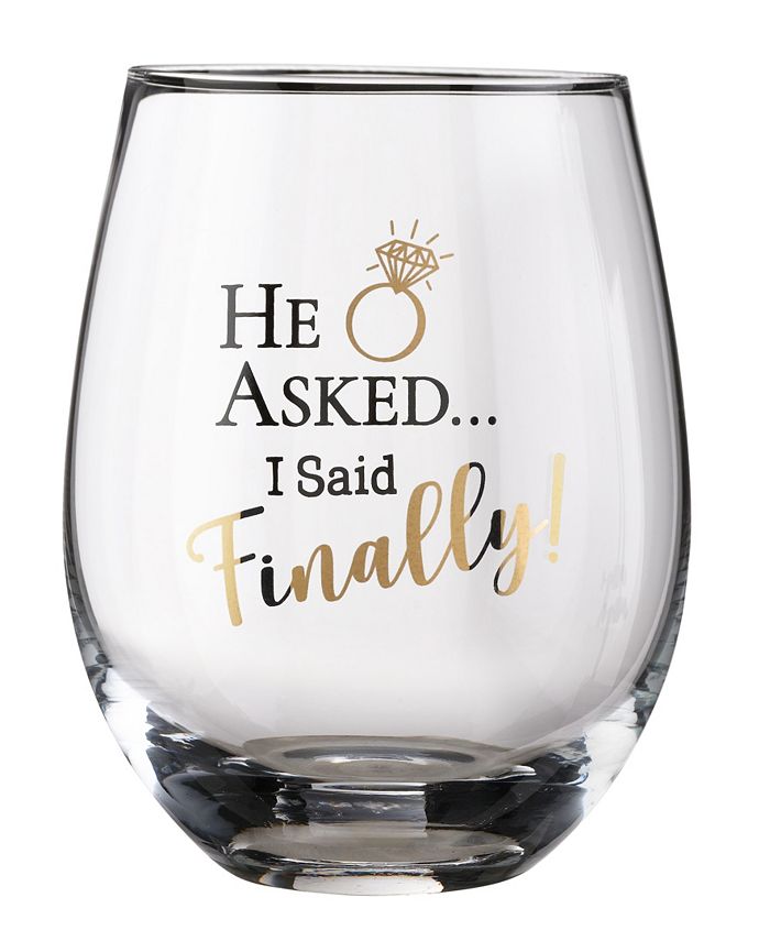 Lillian Rose Wine Glass Set with Funny Wine Sayings, Set of 2 - Macy's