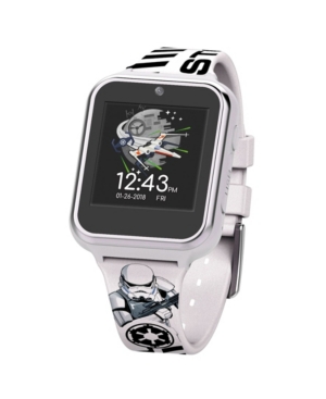 Star Wars Kid's Storm Trooper Touch Screen White Silicone Strap Smart Watch, 46mm X 41mm