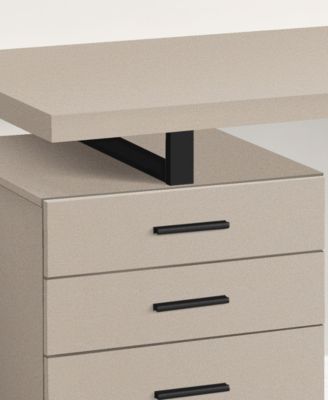 Monarch Specialties Desk with 3 Storage Drawers and Floating Desktop