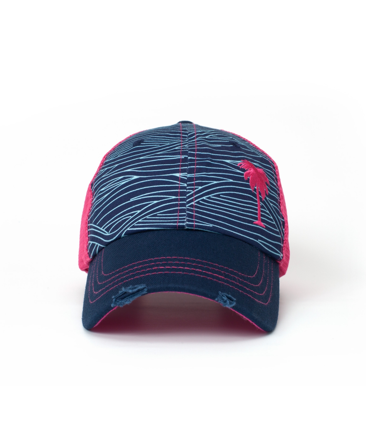 Shady Kids Adjustable Snap Back Mesh Palm Tree Trucker Hat