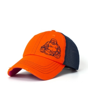 Shady Lady Yoga Lady Women's Adjustable Snap Back Mesh Orange Buddha Trucker Hat
