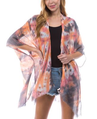 Women's Tie Dye Topper Ruana - Macy's