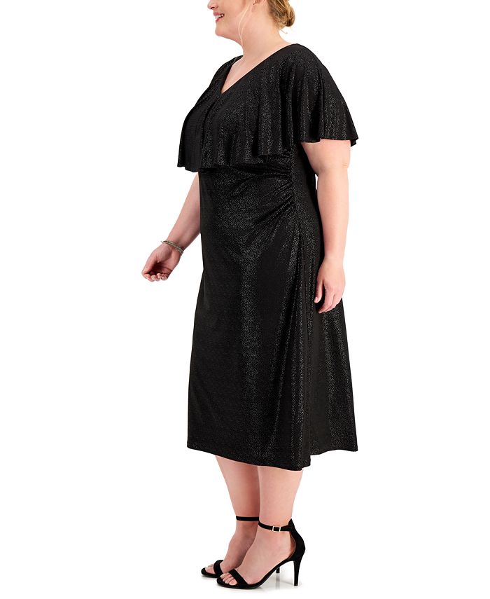 plus size capelet gown